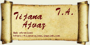 Tijana Ajvaz vizit kartica
